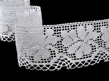Cotton bobbin lace 75304, width 69 mm, white - 4
