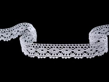 Cotton bobbin lace 75306, width 19 mm, white - 4