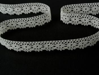 Cotton bobbin lace 75306, width 19 mm, ivory - 4