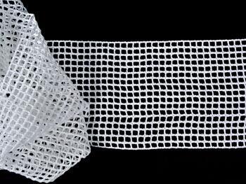 Cotton bobbin lace insert 75309, width 160 mm, white - 4
