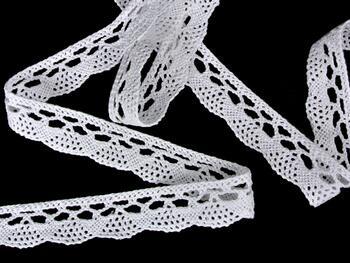 Cotton bobbin lace 75317, width 29 mm, white - 4