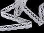 Cotton bobbin lace 75317, width 29 mm, white - 4/5