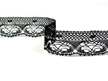 Bobbin lace No. 75320 black/white | 30 m - 4
