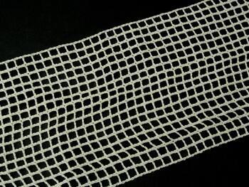 Cotton bobbin lace insert 75326, width 125 mm, ecru - 4