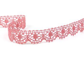 Cotton bobbin lace 75328, width 20 mm, rose - 4