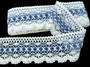 Bobbin lace No. 75335 white/sky blue | 30 m - 4/5
