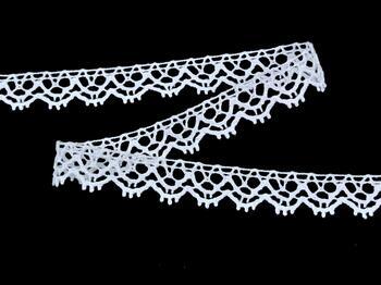 Cotton bobbin lace 75346, width 15 mm, white - 4