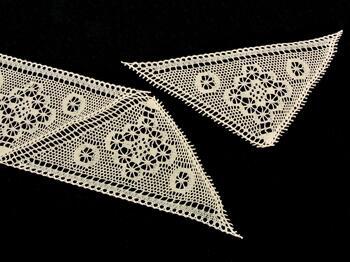 Cotton bobbin lace insert 75347, width 95 mm, ecru - 4