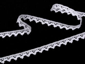 Cotton bobbin lace 75355, width 10 mm, white - 4