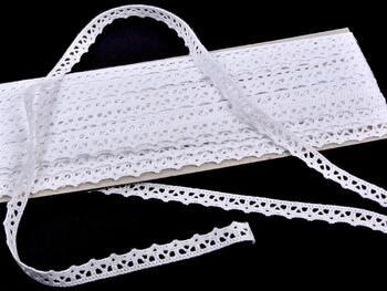 Cotton bobbin lace 75358, width 10 mm, white - 4
