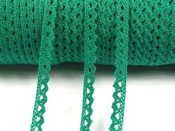 Cotton bobbin lace 75361, width 9 mm, light green - 4