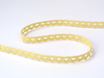 Cotton bobbin lace 75361, width 9 mm, light yellow - 4
