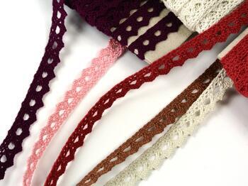Cotton bobbin lace 75361, width 9 mm, violet - 4