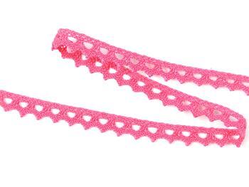Cotton bobbin lace 75361, width 9 mm, fuchsia - 4