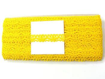 Paličkovaná krajka 75395 bavlněná, šířka 16 mm, žlutá - 4