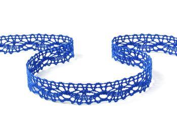 Cotton bobbin lace 75395, width 16 mm, royal blue - 4