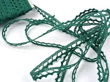 Cotton bobbin lace 75397, width 9 mm, dark green - 4