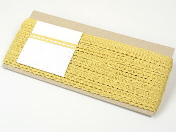 Cotton bobbin lace 75397, width 9 mm, light yellow - 4