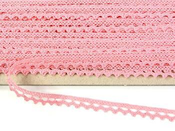 Cotton bobbin lace 75397, width 9 mm, pink - 4