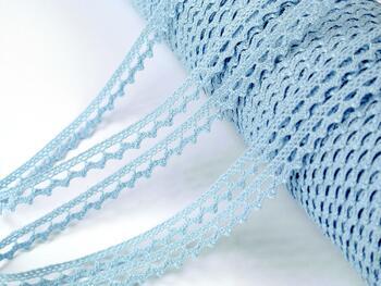 Cotton bobbin lace 75397, width 9 mm, pale blue - 4