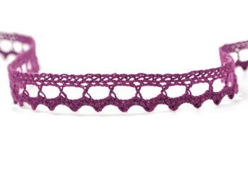 Cotton bobbin lace 75397, width 9 mm, violet - 4