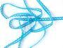 Cotton bobbin lace 75397, width 9 mm, turquoise - 4/6