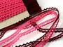 Cotton bobbin lace 75397, width 9 mm, cranberry - 4/4