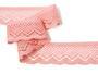 Cotton bobbin lace 75414, width 55 mm, pink - 4/5