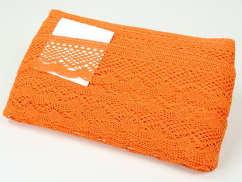 Cotton bobbin lace 75414, width 55 mm, rich orange - 4