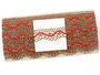 Bobbin lace No. 75416 dark beige/red | 30 m - 4/4