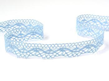 Cotton bobbin lace 75416, width 27 mm, light blue - 4