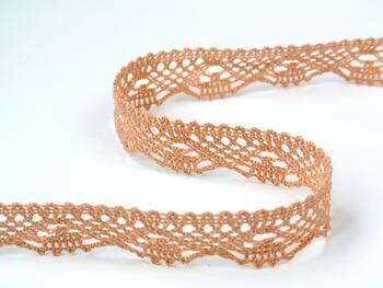Cotton bobbin lace 75423, width 26 mm, salmon - 4