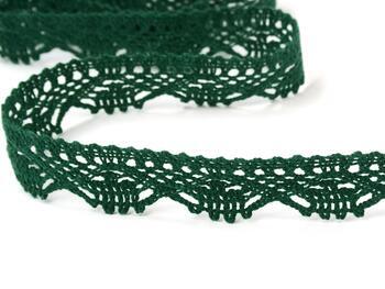 Cotton bobbin lace 75423, width 26 mm, green - 4