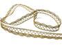 Metalic bobbin lace 75428, width 18 mm, Lurex gold antique - 4/5