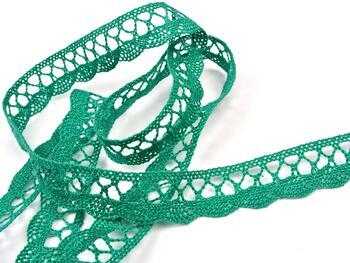 Cotton bobbin lace 75428, width 18 mm, light green - 4