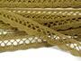 Cotton bobbin lace 75428, width 18 mm, khaki - 4/6