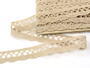 Cotton bobbin lace 75428, width 18 mm, light linen gray - 4/4