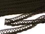 Cotton bobbin lace 75428, width 18 mm, dark brown - 4/5