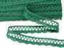 Cotton bobbin lace 75428, width 18 mm, dark green - 4/4