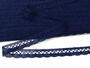 Cotton bobbin lace 75428, width 18 mm, dark blue - 4/4
