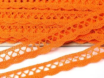 Cotton bobbin lace 75428, width 18 mm, rich orange - 4