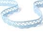 Cotton bobbin lace 75428, width 18 mm, light blue - 4/6