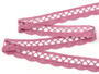 Cotton bobbin lace 75428, width 18 mm, pink - 4/4