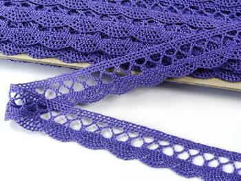 Cotton bobbin lace 75428, width 18 mm, purple II - 4