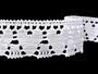 Cotton bobbin lace 75438, width 50 mm, white - 4/4