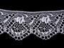 Cotton bobbin lace 75442, width 155 mm, white - 4/4