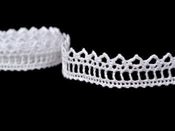Cotton bobbin lace 75445, width 18 mm, white - 4