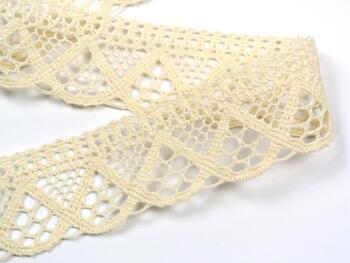 Cotton bobbin lace 75453, width 40 mm, ecru - 4
