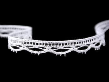 Cotton bobbin lace 75465, width 7 mm, white - 4