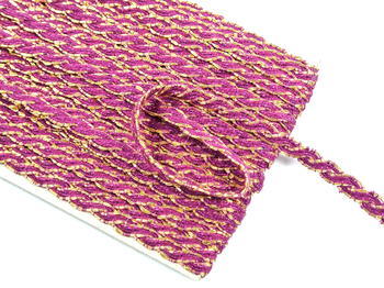 Bobbin lace No. 75481 violet/gold | 30 m - 4